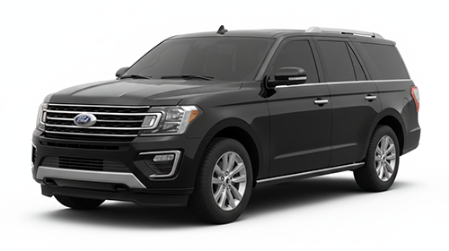 Chauffeur-driven black SUV service for MCI airport transfers in Overland Park and Leawood.